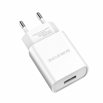 Сетевое зарядное устройство Borofone BA20A, 1 USB, 2.1A, белый