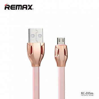 Кабель Remax Laser RC-035m USB - micro USB, розовый