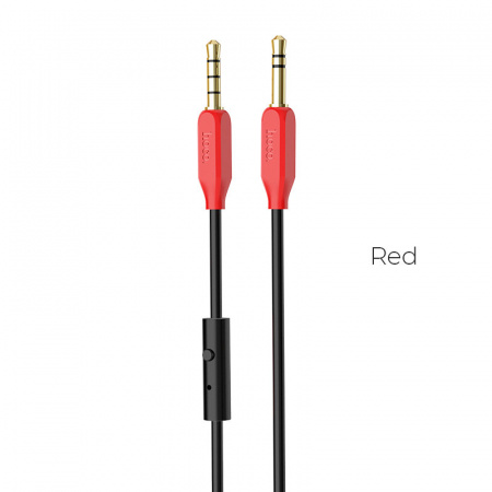 Кабель Hoco UPA12, 3.5 AUX mini jack 3.5 mm, 1 м, красный