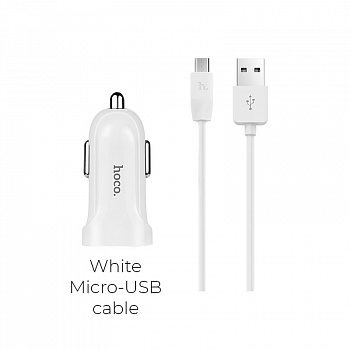 Автомобильное зарядное устройство Hoco Z2A, Micro USB