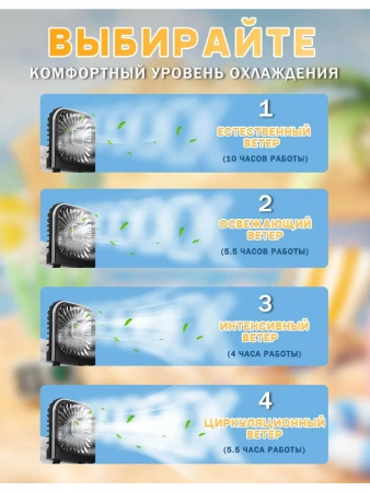 Ручной вентилятор со встроенным Power Bank F30 PRO