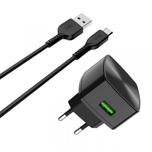 Комплект зарядки Micro USB Hoco C70A QC3.0, 1 USB, Quick charge 3.0