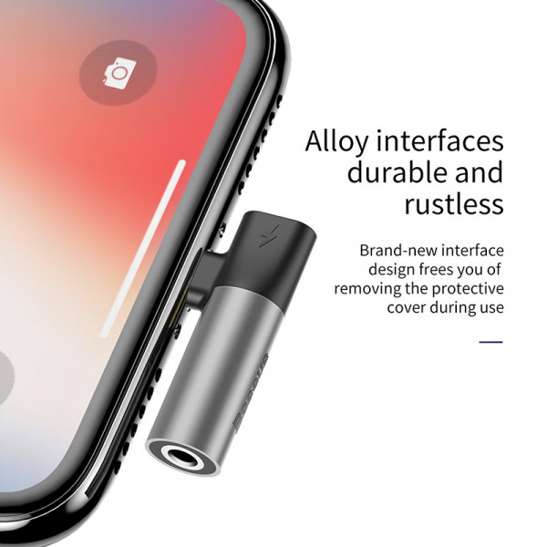 Переходник Baseus L43 CALL43-S1, Apple Lightning - mini jack 3.5 mm
