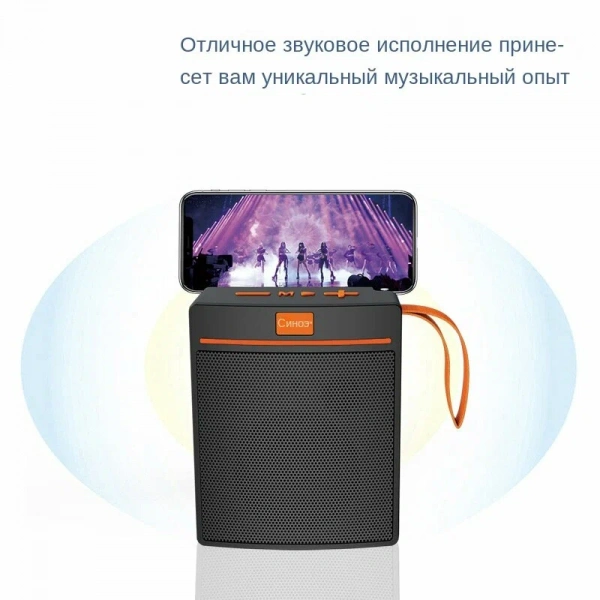 Портативный беспроводной динамик Sing-e ZQS-819 со встроенной солнечной панелью для зарядки