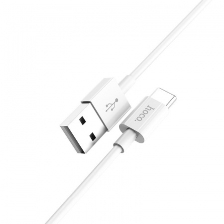 Кабель Hoco X23 Skilled, USB - USB Type-C, 1 м, белый