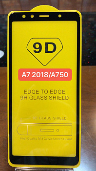 Защитное стекло Full Glue для Samsung A750, черный