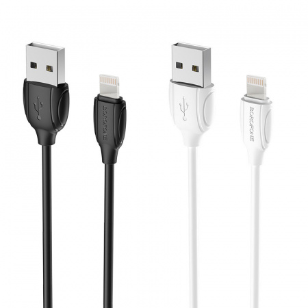 Кабель Borofone BX19, lightning, 1 м, черный