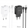 Зарядное устройство HOCO N2 Vigour single, 2A, белый, кабель micro USB