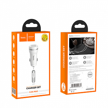 Автомобильное зарядное устройство Hoco Z27 Staunch, Micro USB