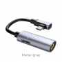 Переходник Hoco LS19 Type-C 2 в 1, mini jack 3.5 mm, серый