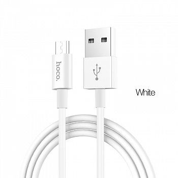 Кабель Hoco X23 Skilled USB - micro USB, 1 м белый