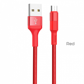 Кабель Hoco X26 Xpress USB - micro USB, 1 м красный