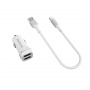 Автомобильное зарядное устройство Borofone BZ2, USB Type-C, белый