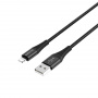 Кабель Borofone BX29 Endurant, lightning, 1 м, черный
