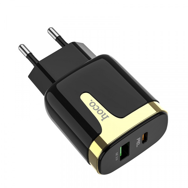 Зарядное устройство HOCO C79A Zeus, 3.1A, черный, Двойной порт USB/Type-C,PD3.0, QC3.0
