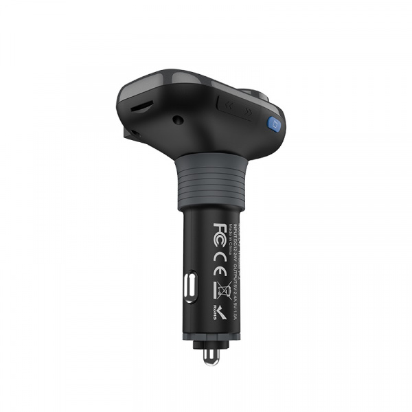 Автомобильное зарядное устройство HOCO E45 Happy route, 2.4A, черный, TF, USB