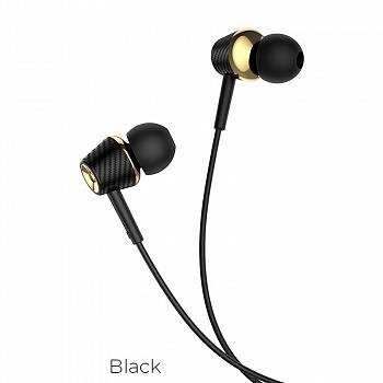 Проводные наушники HOCO M70 Graceful, Jack 3.5mm, Черный, Контроллер с микрофоном