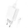 Зарядное устройство BOROFONE BA47A Mighty, 3A, белый, кабель micro USB BX19 Huiyi