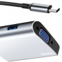 Хаб-переходник Baseus Enjoyment CATSX-E0G, USB Type-C - USB, VGA