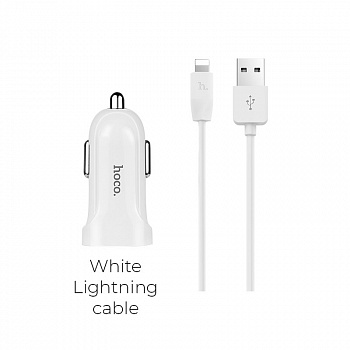 Автомобильное зарядное устройство Hoco Z2A, Lightning