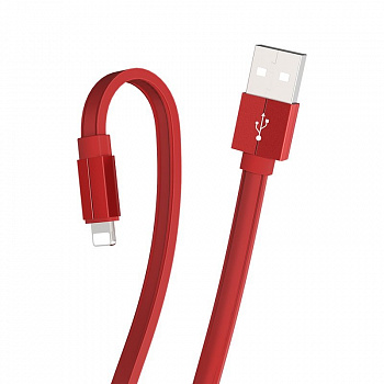Кабель Borofone BU8, lightning, 1.2 м, красный