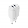 Зарядное устройство BOROFONE BA37A Speedy 2*USB, 2.4A, белый