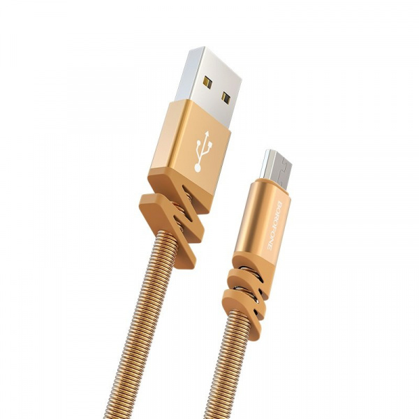 Кабель Borofone BX6 JoyCord USB - micro USB, 1 м золотой