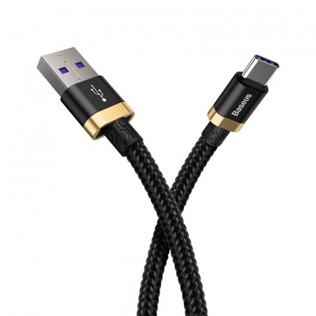 Кабель Baseus CATZH-BV1 QC 3.0, USB - USB Type-C, 2 м, quick charge 3.0, золотой