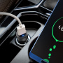 Автомобильное зарядное устройство HOCO Z32B Speed Up, серый металлик, QC3.0