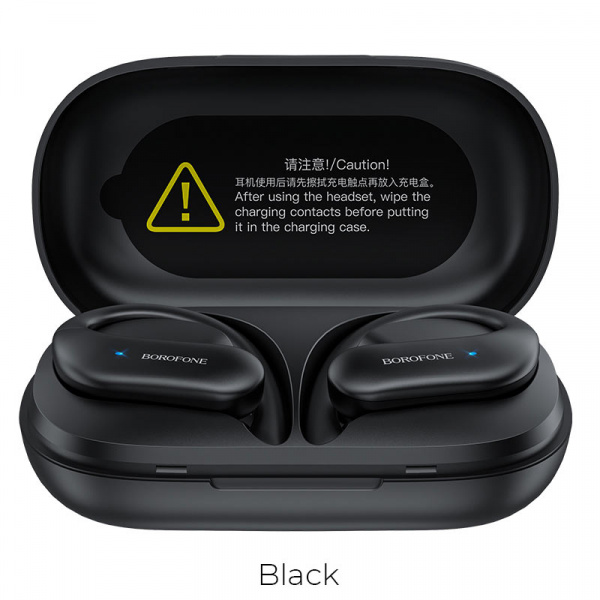 Беспроводные наушники BOROFONE BE33 Rhyme, Bluetooth, 50 мАч, Черный, 500 мАч кейс