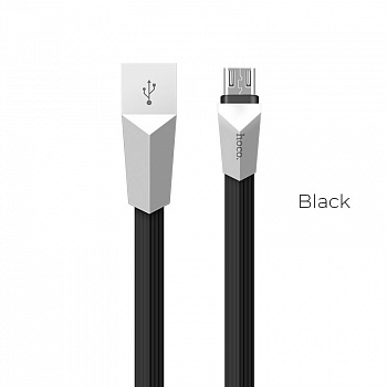 Кабель Hoco X4 Zinc USB - micro USB, 1.2 м черный