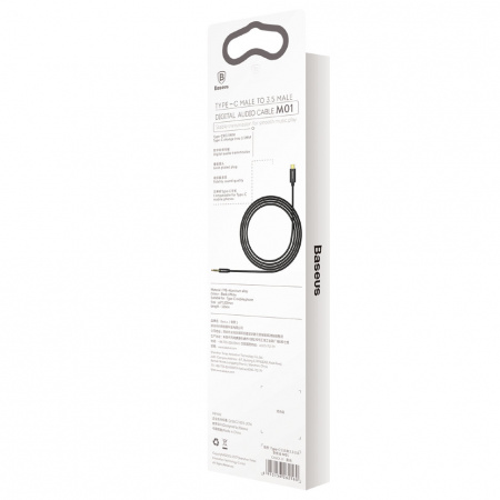 Аудио кабель - переходник Baseus CAM01-01, USB Type-C - mini jack 3.5 mm