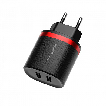 Сетевое зарядное устройство Borofone BA8A, 2 USB, 2.1A, белый