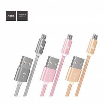 Кабель Hoco X2 USB - micro USB, розовый