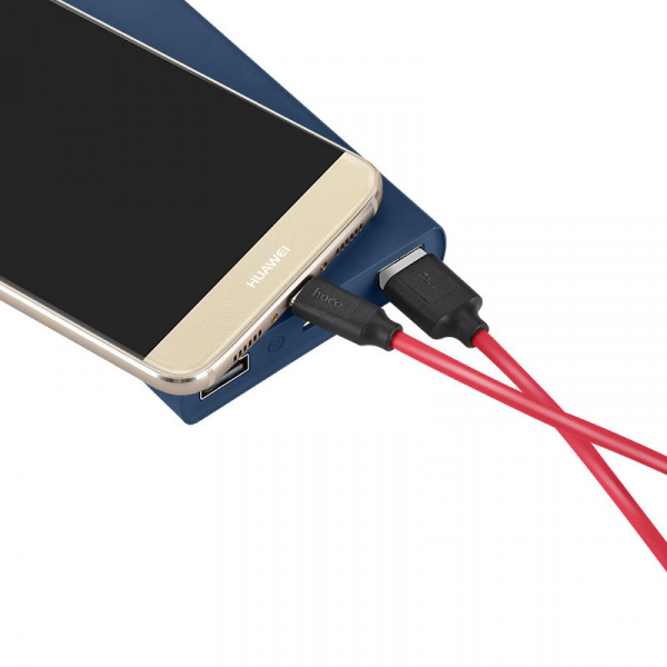 Кабель Hoco X11 5A Rapid, USB - USB Type-C, 1.2 м, черно-красный