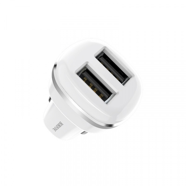 Автомобильное зарядное устройство BOROFONE BZ13 Extreme 2*USB, 2.4A, белый