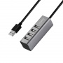 USB 2.0 HUB Hoco HB1 4 порта, серый