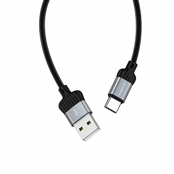 Кабель Borofone BX28 Dignity, USB - USB Type-C, 1 м, серый