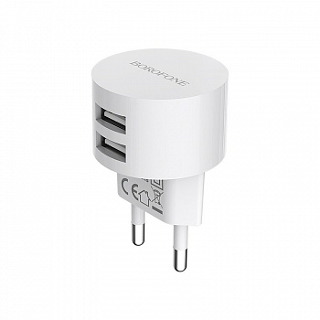 Сетевое зарядное устройство Borofone BA23A, 2 USB, 2.4А