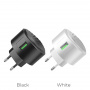 Сетевое зарядное устройство Hoco C68A QC3.0, 1 USB, 2.4А, Quick charge 3.0, белый