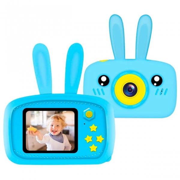Детский цифровой фотоаппарат Zoo Kids Зайчик  голубой