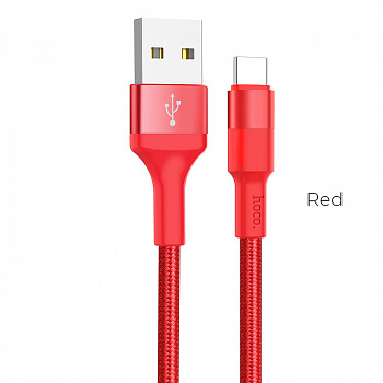 Кабель Hoco X26 Xpress, USB - USB Type-c, 1 м, красный