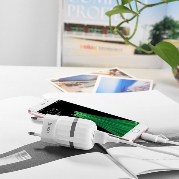 Комплект зарядки Micro USB Hoco C41A, 2 USB, 2.4А