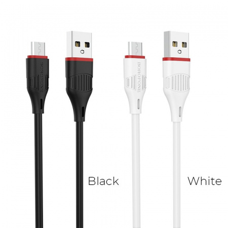 Кабель Borofone BX17 USB - micro USB, 1 м черный