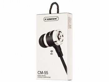 Наушники-вкладыши Coman CM-55 Black