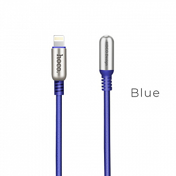 Кабель Hoco U17, lightning, 1.2 м, синий