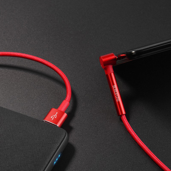 Кабель Borofone BU6 Bracket USB - micro USB, 1.2 м красный