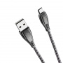 Кабель Hoco U56 Metal USB - micro USB, 1.2 м серый