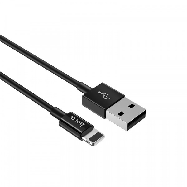 Кабель Hoco X23, lightning, 1 м, черный