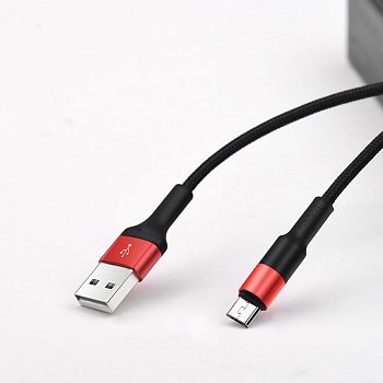 Кабель Hoco X26 Xpress USB - micro USB, 1 м красно-черный